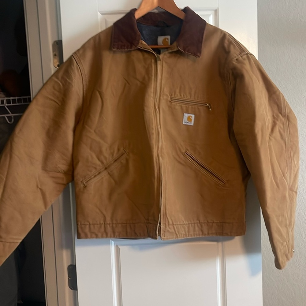 Carhartt Brown Men’s Blanket-lined Detriot jacket - relaxed fit - Size XL